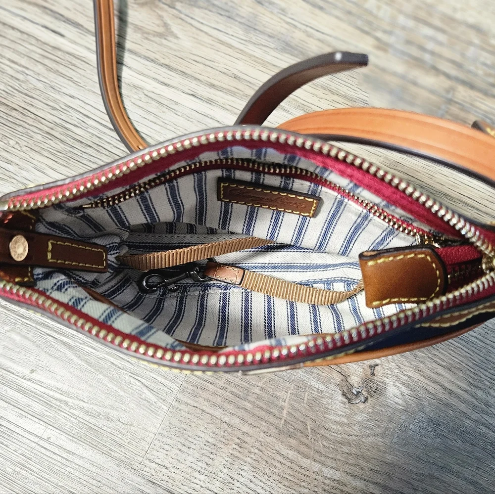 Dooney &‎ Bourke Striped Bag with Red Interior
